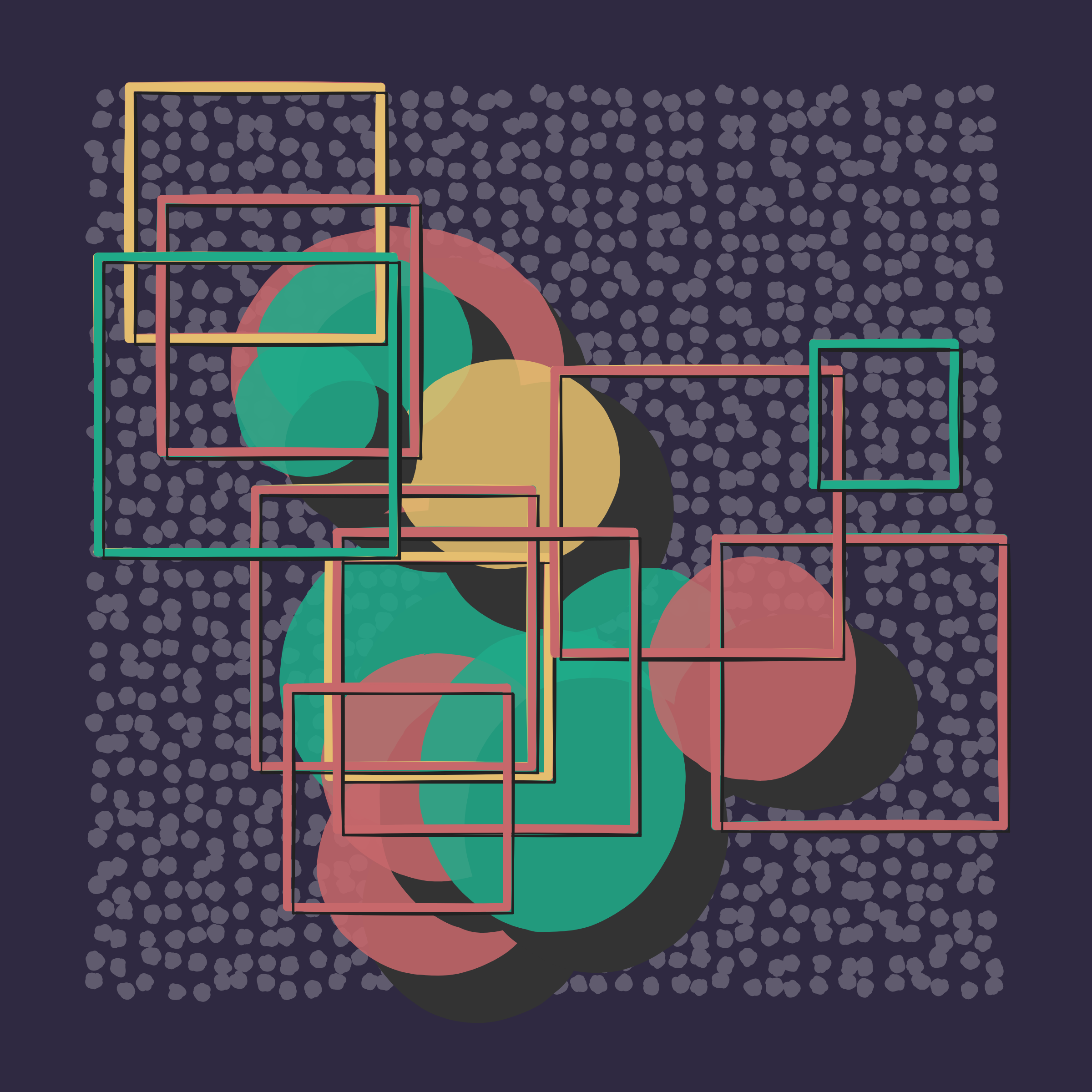 Circles & Squares Generative Art by God Is A Mathematician